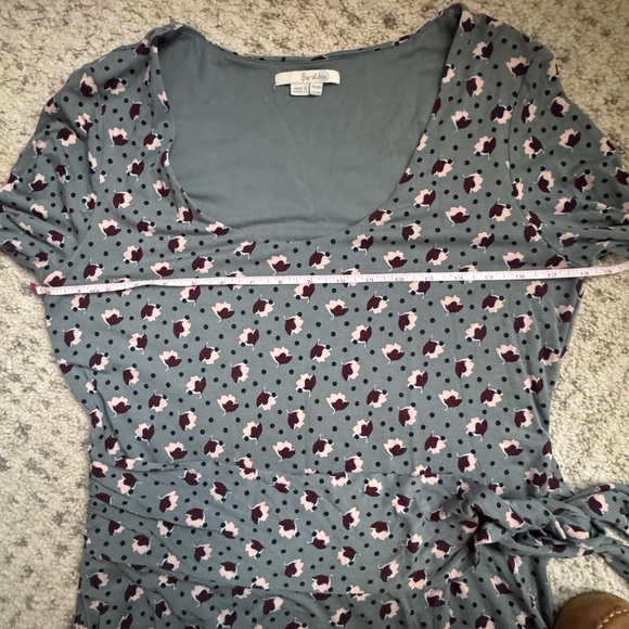 Boden Silvia Long Sleeve Faux Wrap Jersey Knit Dress - Floral Print - Size 12 - Picture 4 of 6